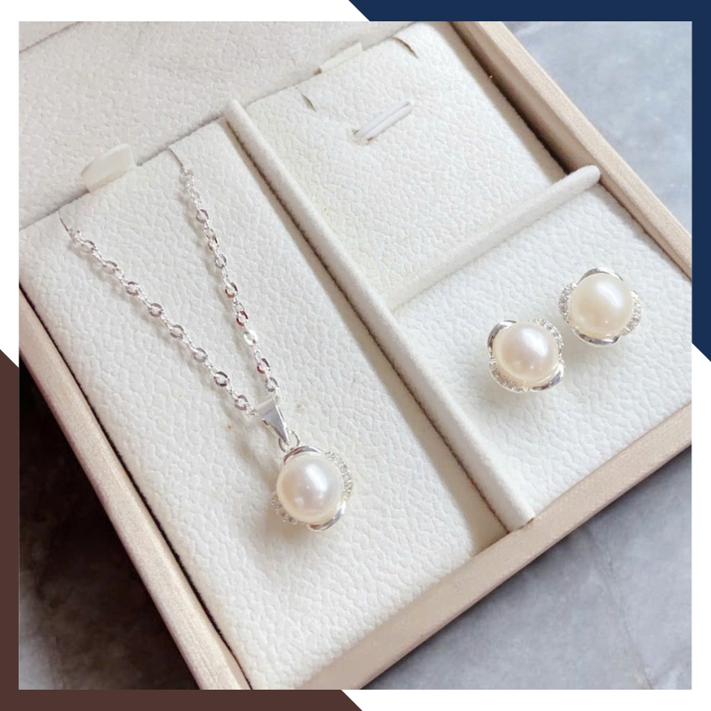 Set Ngọc Trai Bạc Cho Nữ BTSNT179