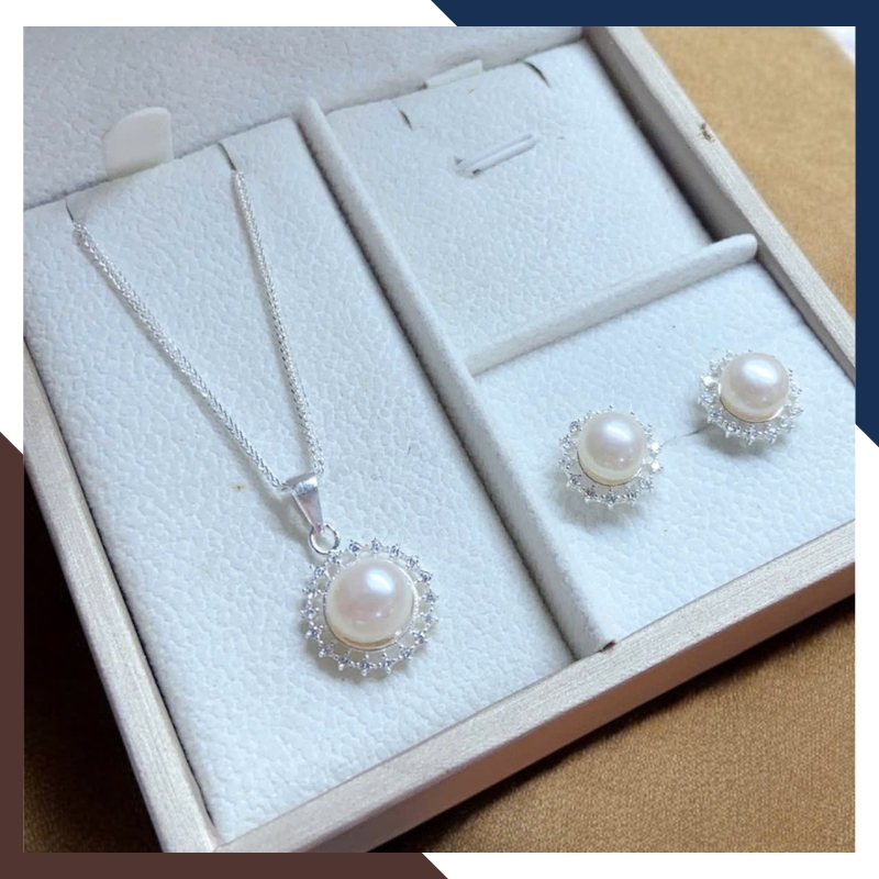 Set Ngọc Trai Bạc Cho Nữ BTSNT179