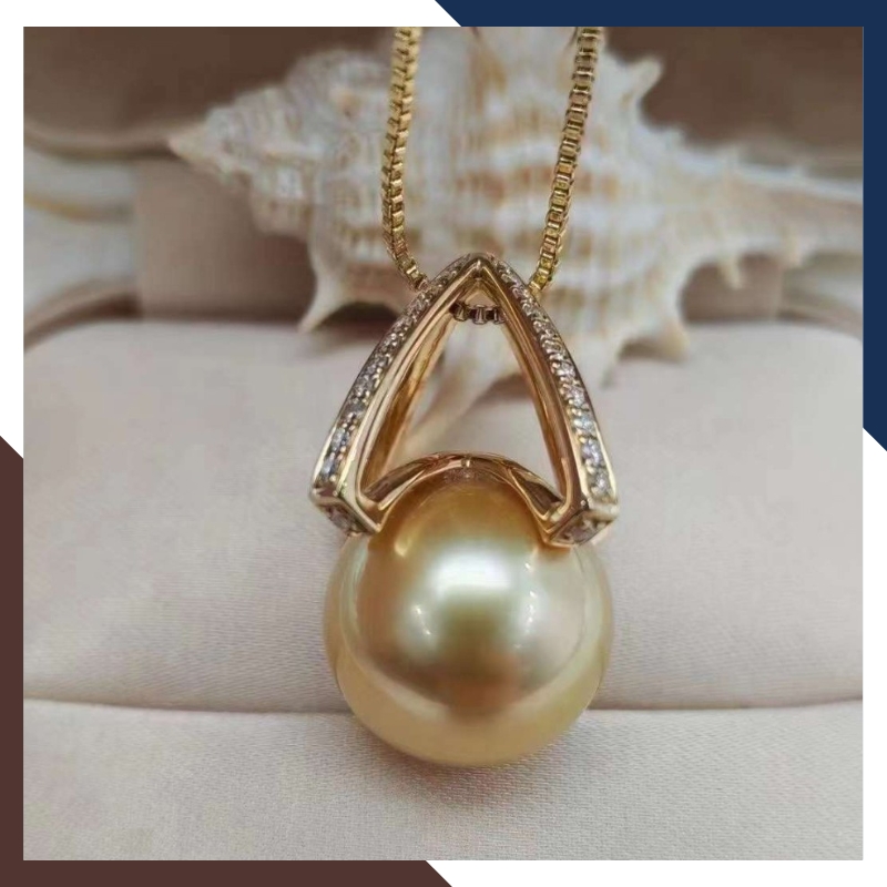 Sét ngọc trai gồm nhẫn bông tai và mặt dây chuyền bằng vàng tây 10k cho nữ đẹp mã 81013T11