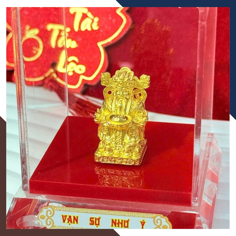 Tượng Thần Tài Vàng 24k 9999 – Vật Phẩm Phong Thuỷ May Mắn