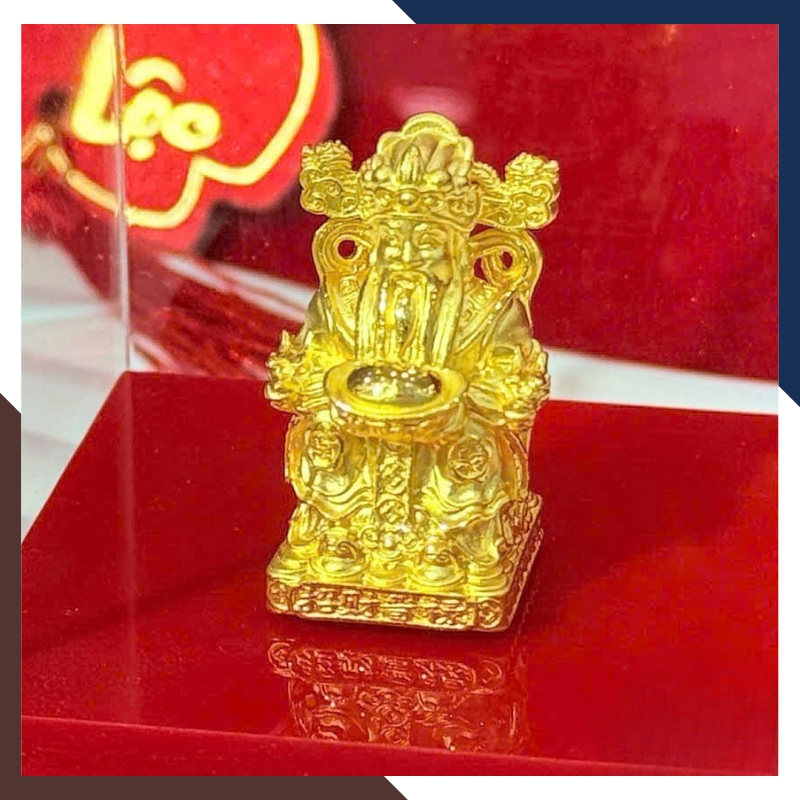 Tượng Thần Tài Vàng 24k 9999 – Vật Phẩm Phong Thuỷ May Mắn