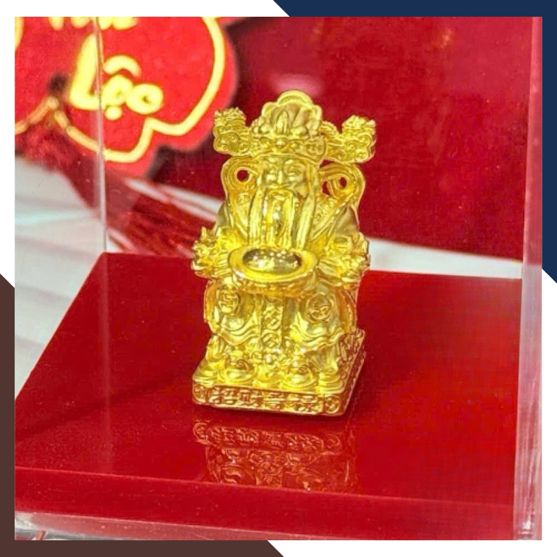 Tượng Thần Tài Vàng 24k 9999 – Vật Phẩm Phong Thuỷ May Mắn