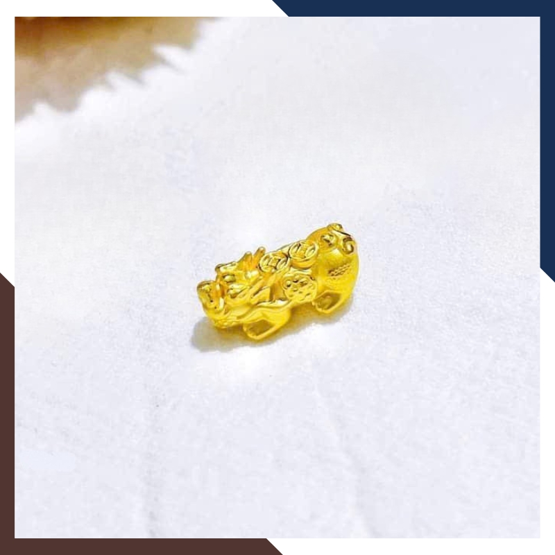 Tỳ Hưu Vàng 24k, Charm Tỳ Hưu Vàng 9999 Mã CHARMV125
