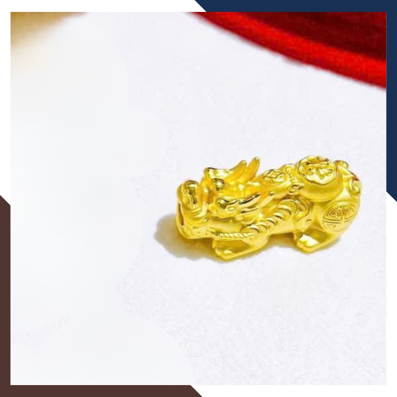 Tỳ Hưu Vàng 24k, Charm Tỳ Hưu Vàng 9999 Mã CHARMV125
