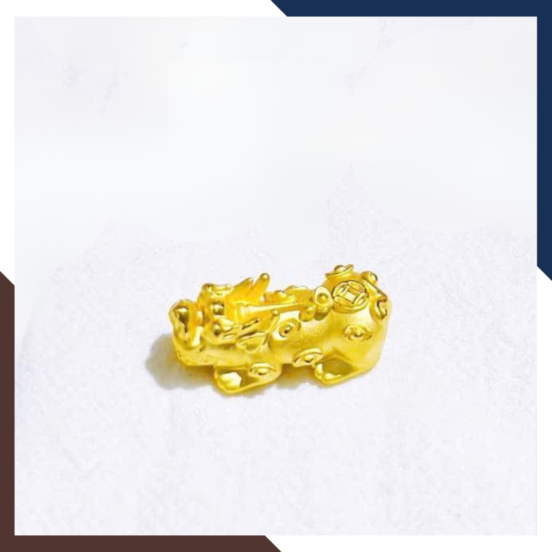 Tỳ Hưu Vàng 24k, Charm Tỳ Hưu Vàng 9999 Mã CHARMV125