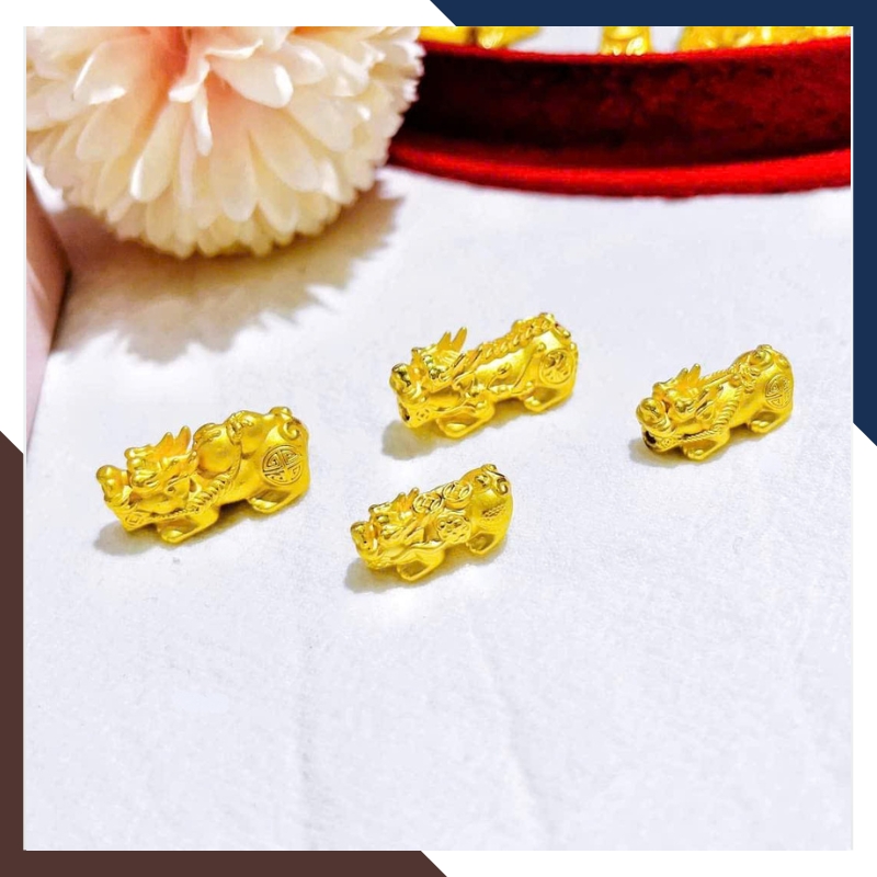 Tỳ Hưu Vàng 24k, Charm Tỳ Hưu Vàng 9999 Mã CHARMV125