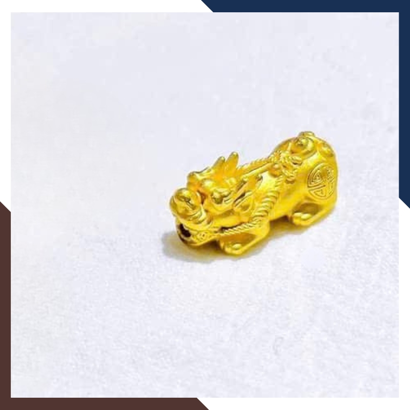 Tỳ Hưu Vàng 24k, Charm Tỳ Hưu Vàng 9999 Mã CHARMV125
