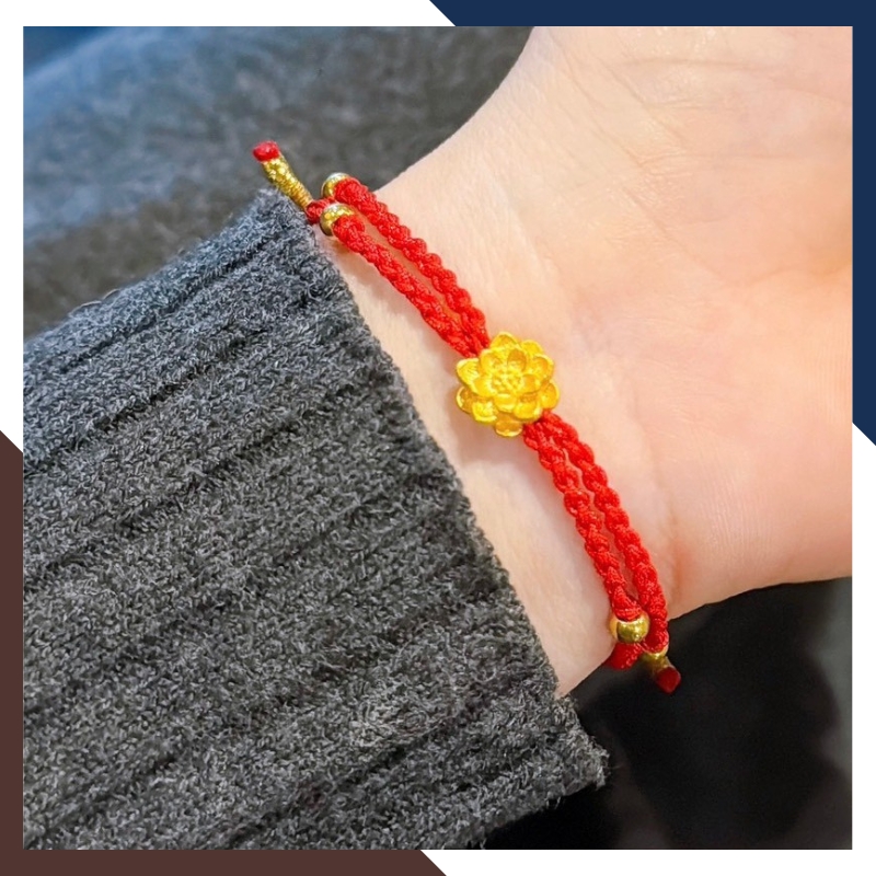 Vòng Charm Hoa Sen Vàng 24k Cho Nữ VCHV89