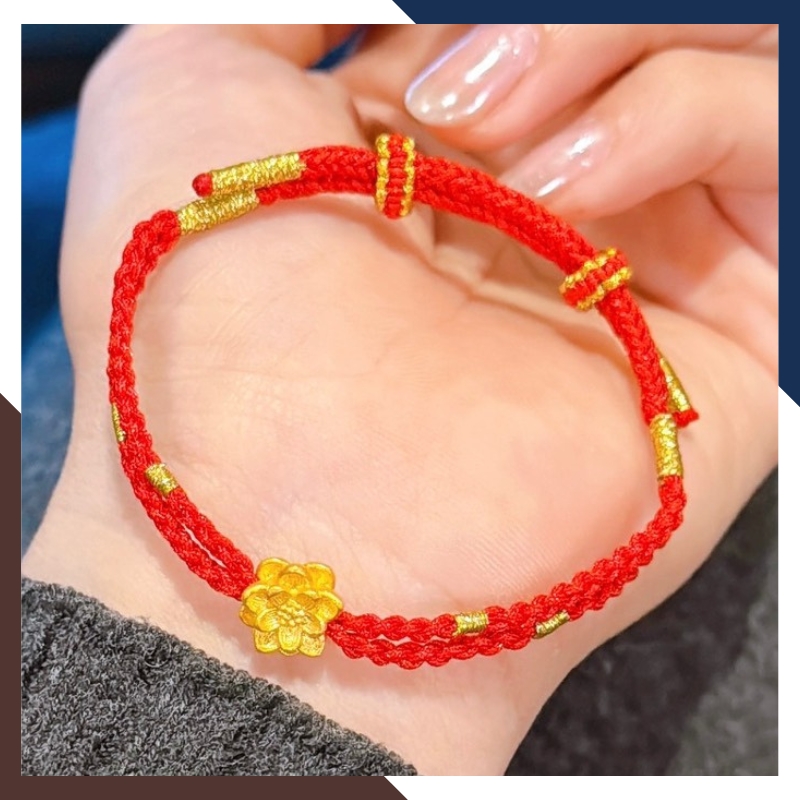 Vòng Charm Hoa Sen Vàng 24k Cho Nữ VCHV89