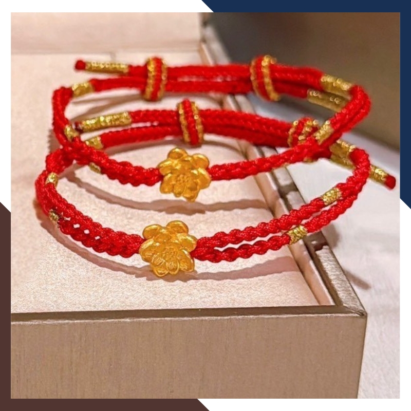 Vòng Charm Hoa Sen Vàng 24k Cho Nữ VCHV89