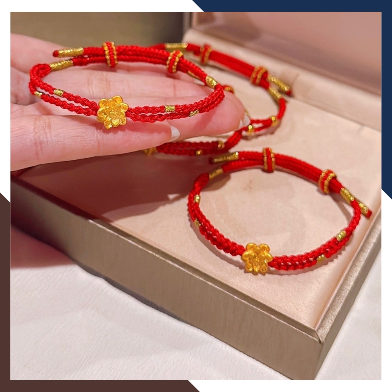 Vòng Charm Hoa Sen Vàng 24k Cho Nữ VCHV89