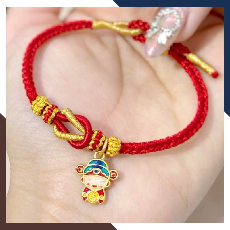 Vòng Charm Thần Tài Vàng 24k Cho Nữ VCHV69