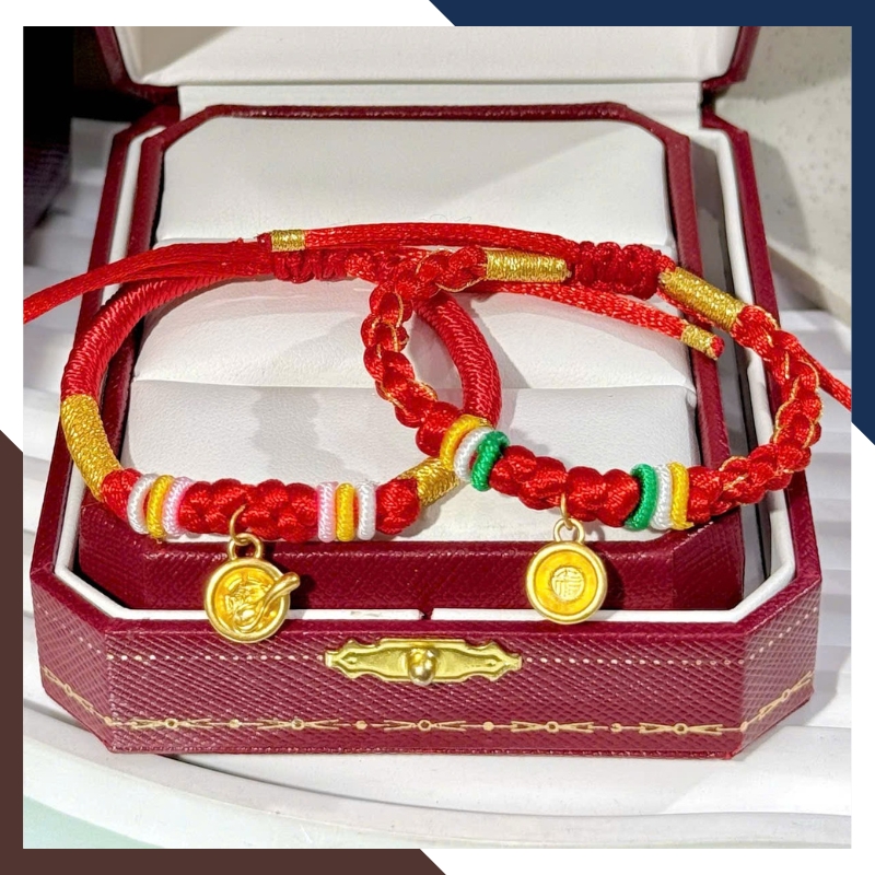 Vòng Charm Vàng 24k Cho Bé Đầy Tháng VCHV53