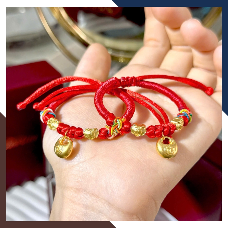 Vòng Charm Vàng 24k Cho Bé Đầy Tháng VCHV53