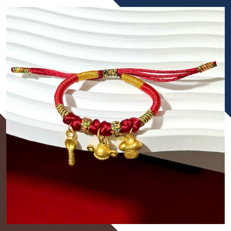 Vòng Charm Vàng 24k Cho Bé Đầy Tháng VCHV53