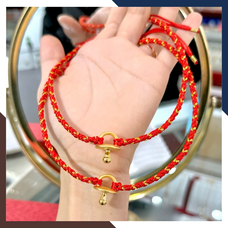 Vòng Charm Vàng 24k Cho Bé Đầy Tháng VCHV53