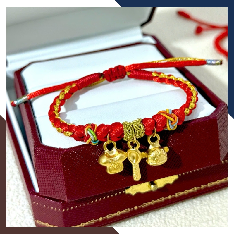 Vòng Charm Vàng 24k Cho Bé Đầy Tháng VCHV53