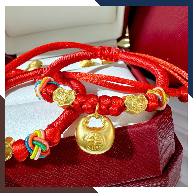 Vòng Charm Vàng 24k Cho Bé Đầy Tháng VCHV53