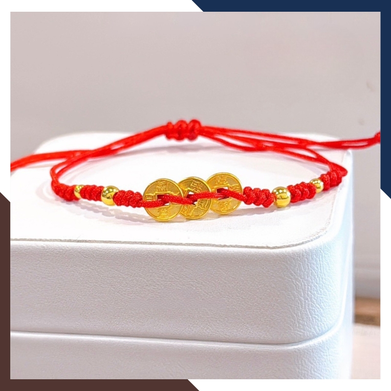 Vòng Charm Vàng 24k Đồng Xu Kim Tiền Tài Lộc Cho Nữ VCHV61