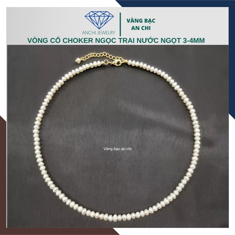 Vòng cổ choker ngọc trai nhỏ 3mm thời trang cho nữ mã 34CH320