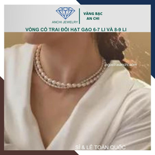 Vòng cổ choker ngọc trai 2 vòng đôi mặc áo dài cho nữ 5689AC400
