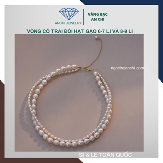 Vòng cổ choker ngọc trai 2 vòng đôi mặc áo dài cho nữ 5689AC400
