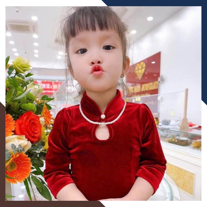 Vòng Cổ Ngọc Trai Cho Bé Gái VCNT116