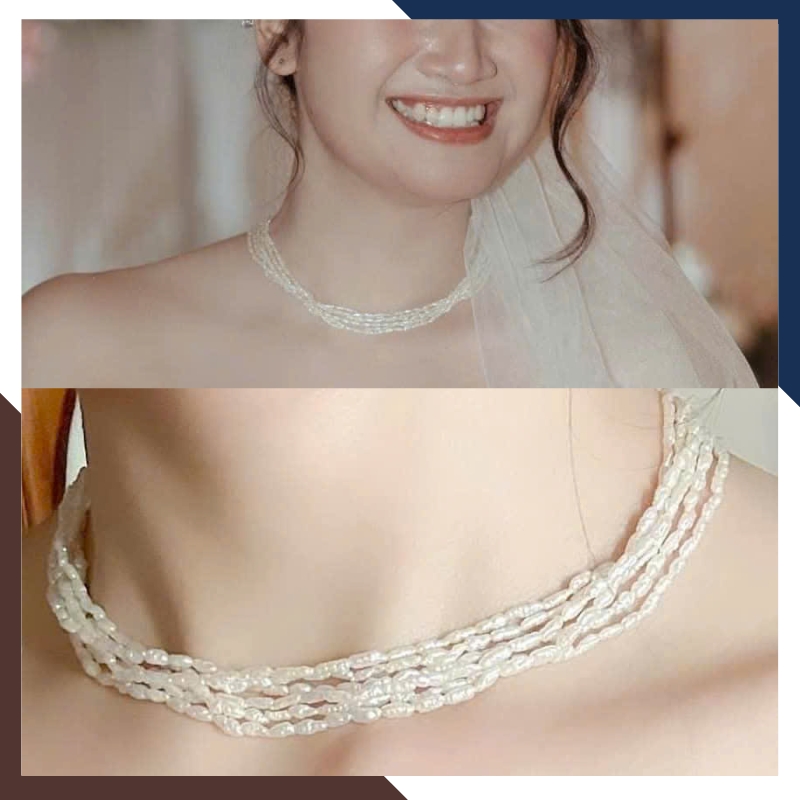 Vòng Cổ Ngọc Trai Cô Dâu VCNT111 | Ngọc Trai Nước Ngọt