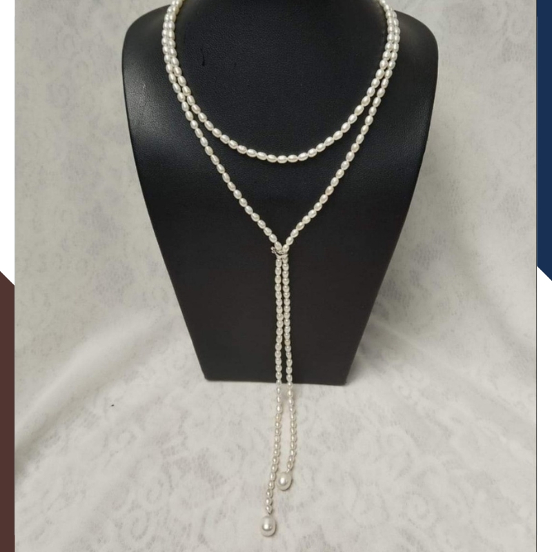 Vòng cổ ngọc trai dài 135cm cho nữ mặc áo dài mã 45CH260