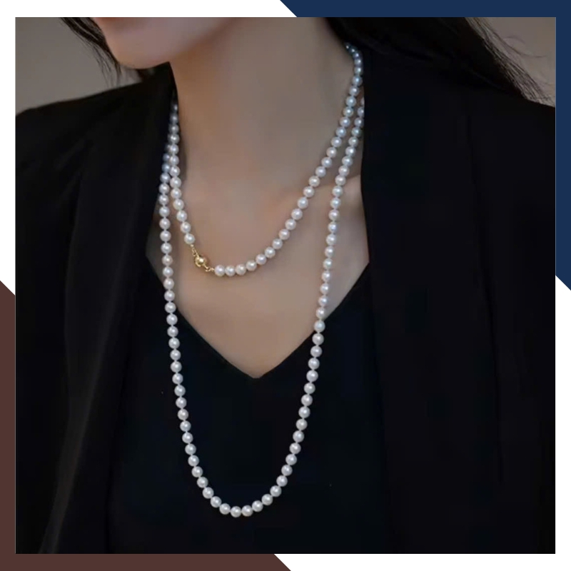 Vòng Cổ Ngọc Trai Dài 140Cm Mặc Áo Dài Cho Nữ VCNT112