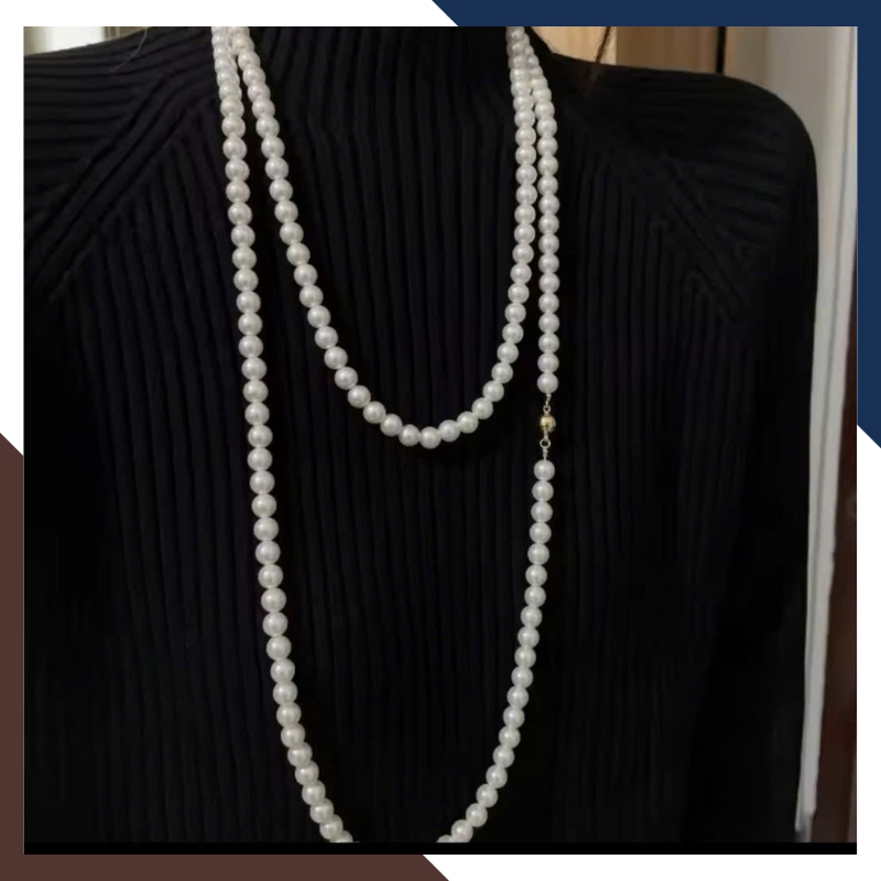 Vòng Cổ Ngọc Trai Dài 140Cm Mặc Áo Dài Cho Nữ VCNT112