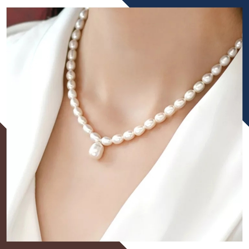 Vòng Cổ Ngọc Trai Hạt Gạo – Phá Cách Nhưng Vẫn Truyền Thống