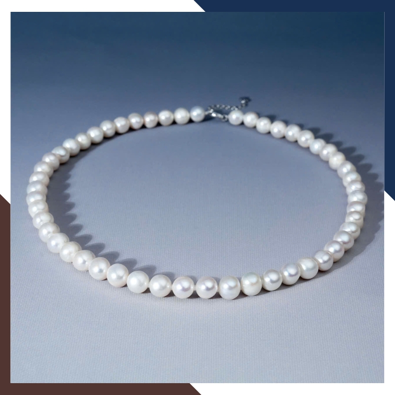 Vòng cổ ngọc trai hạt to 9-10mm VCNT171 – Tỏa sáng khí chất quý phái