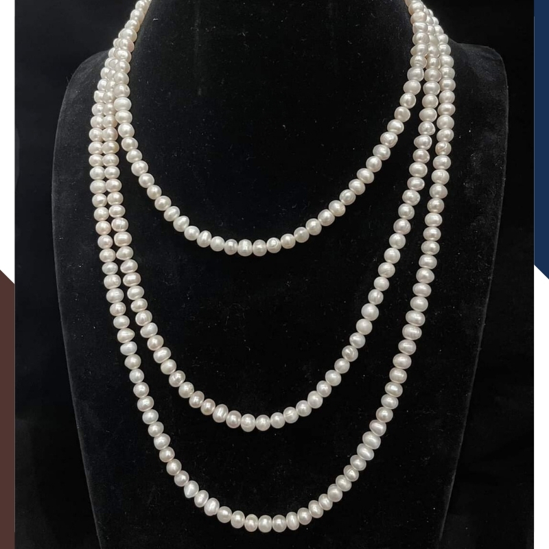 Vòng cổ ngọc trai dài 150cm cho nữ mặc áo dài mã K7T78250