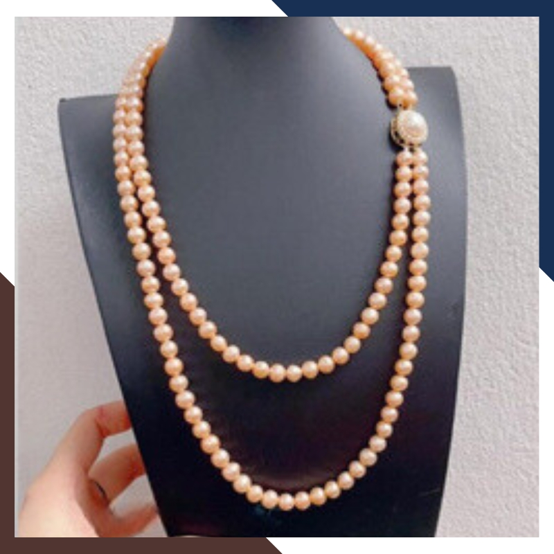 Vòng ngọc trai mặc áo dài kiểu 2 vòng đẹp cho nữ mã 78CH280