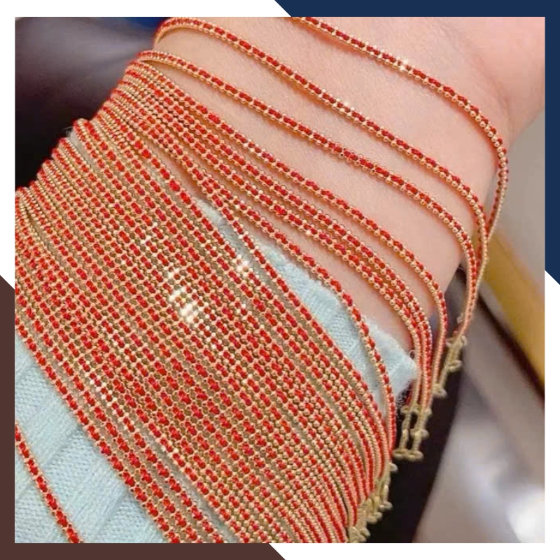 Vòng Tay Chỉ Đỏ Vàng 18k May Mắn Cho Nữ VCHV86 | Vàng Ý 750