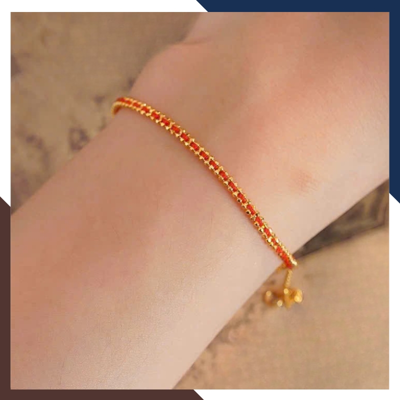 Vòng Tay Chỉ Đỏ Vàng 18k May Mắn Cho Nữ VCHV86 | Vàng Ý 750