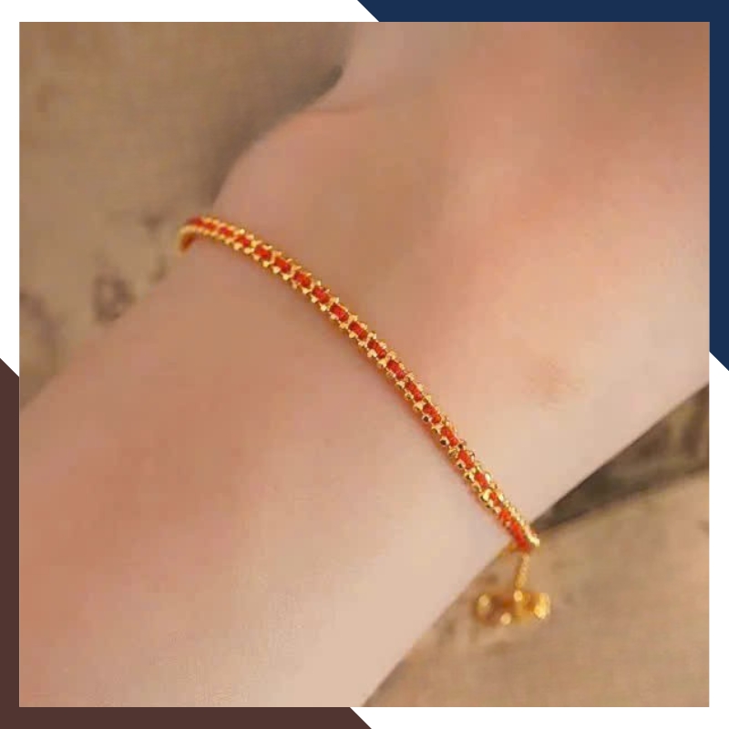 Vòng Tay Chỉ Đỏ Vàng 18k May Mắn Cho Nữ VCHV86 | Vàng Ý 750