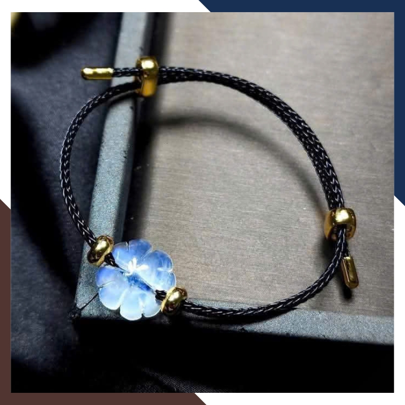 Vòng Tay Cỏ 4 Lá Đá Mặt Trăng Moonstone VTDPT23