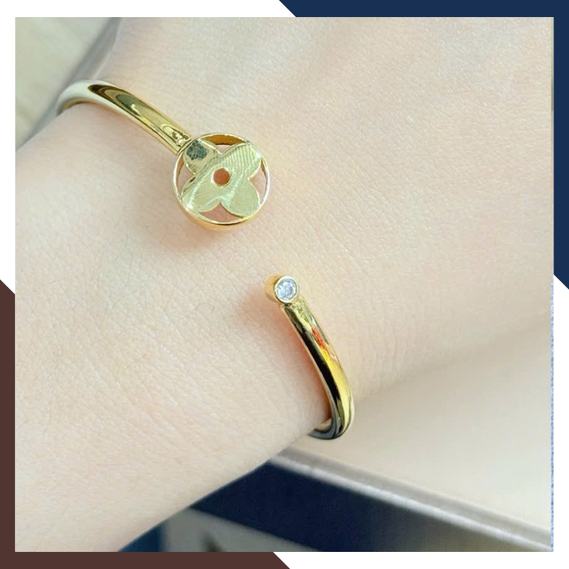 Vòng Tay Cỏ 4 Lá Vàng Tây 10k Cho Nữ LTVN172