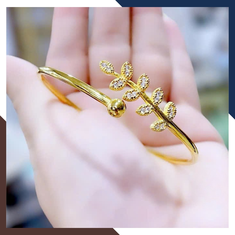 Vòng tay cuff vàng 10k cho nữ LTVN200 – tinh tế, hiện đại