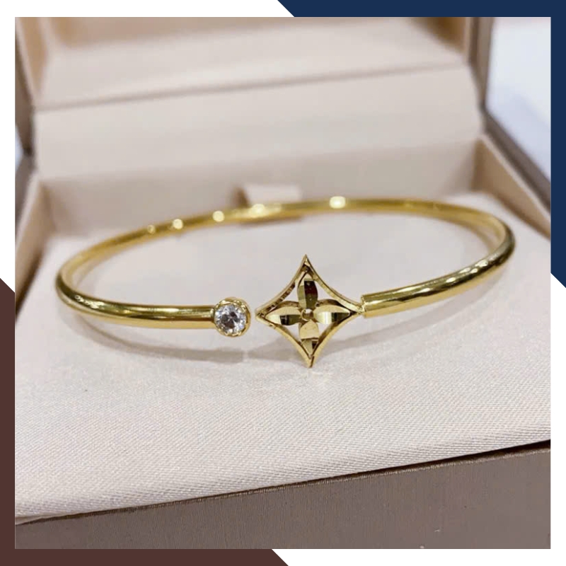 Vòng tay cuff vàng 10k cho nữ LTVN200 – tinh tế, hiện đại