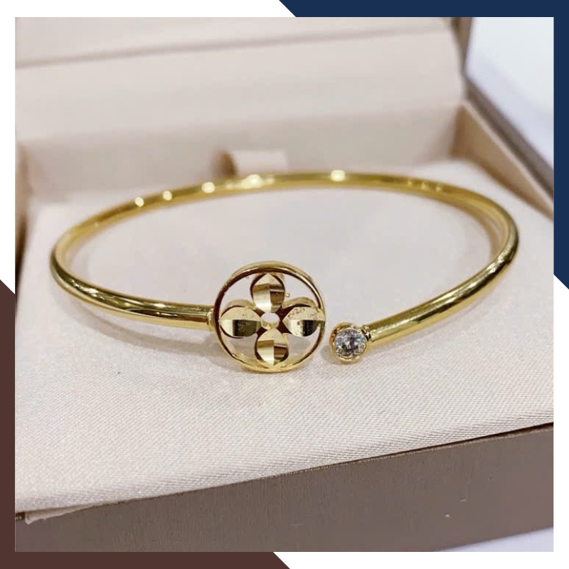 Vòng tay cuff vàng 10k cho nữ LTVN200 – tinh tế, hiện đại