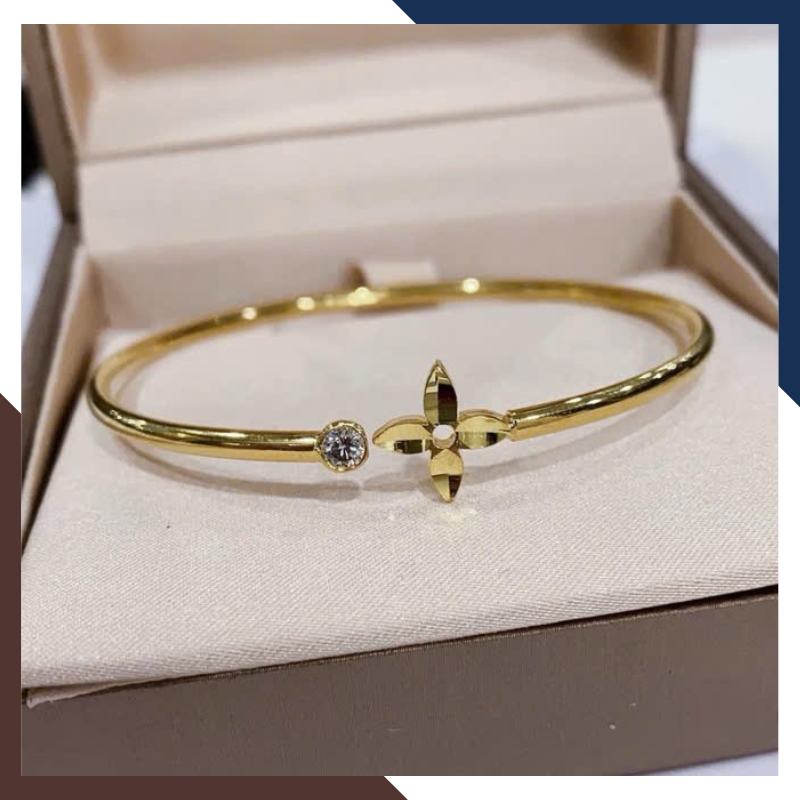 Vòng tay cuff vàng 10k cho nữ LTVN200 – tinh tế, hiện đại