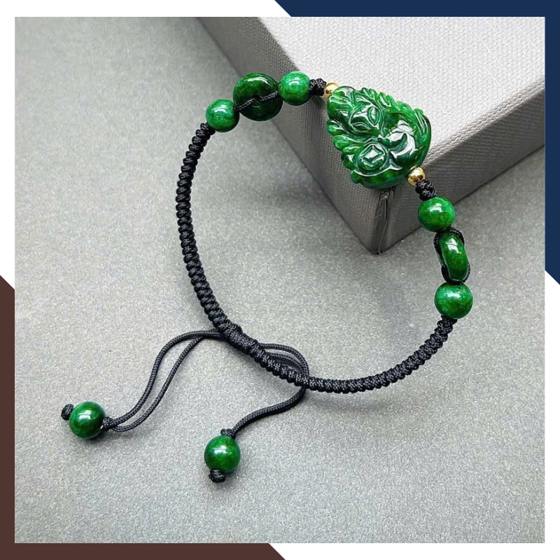 Vòng Tay Hồ Ly Chúa Cẩm Thạch Sơn Thuỷ VTDPT27