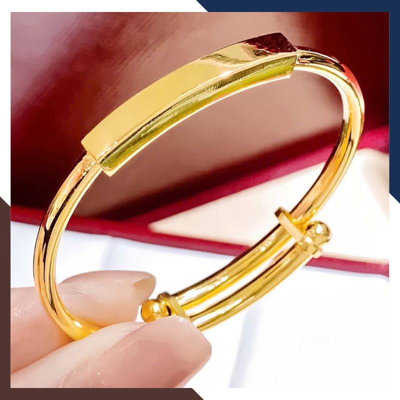 Vòng tay vàng cho bé gái, lắc tay trẻ em bằng vàng tây 10k mã TL100