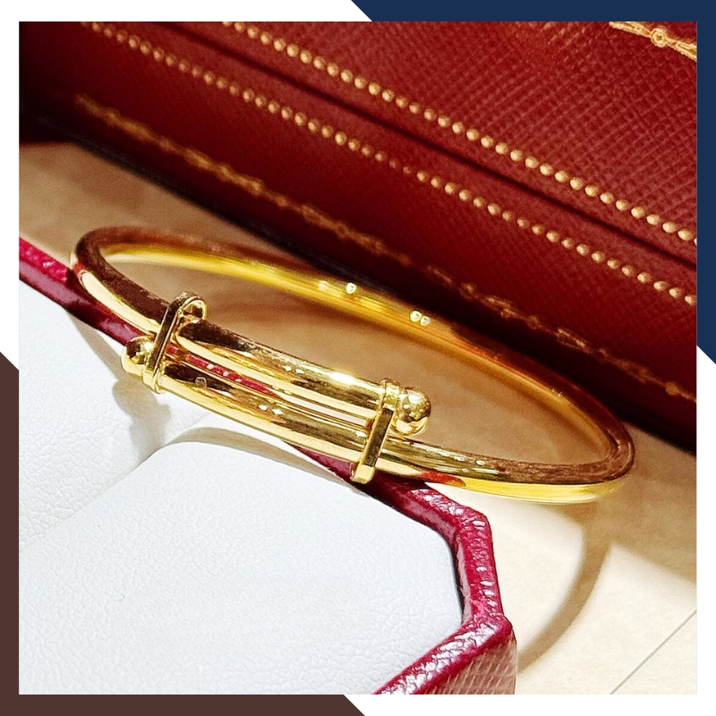 Vòng tay vàng cho bé gái, kiềng tay trẻ em vàng tây 10k mã TL77