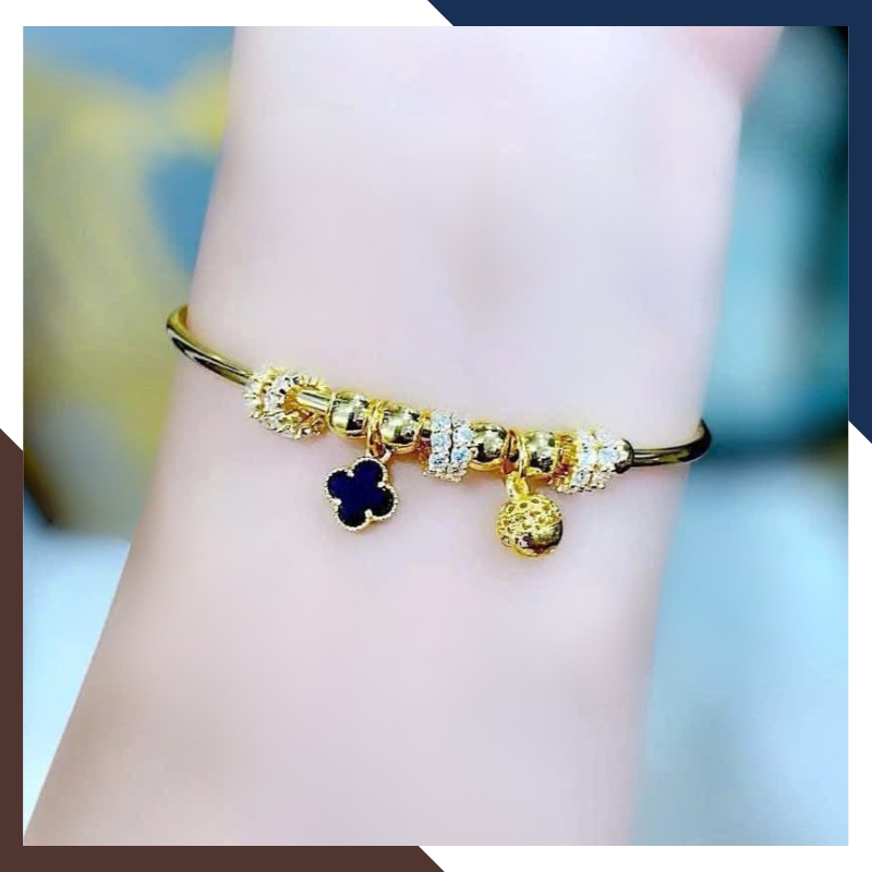 Vòng tay vàng nữ 10k phối charm LTVN207 – Sang trọng, tinh tế