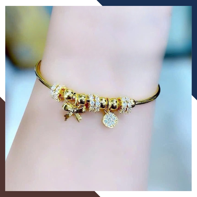 Vòng tay vàng nữ 10k phối charm LTVN207 – Sang trọng, tinh tế