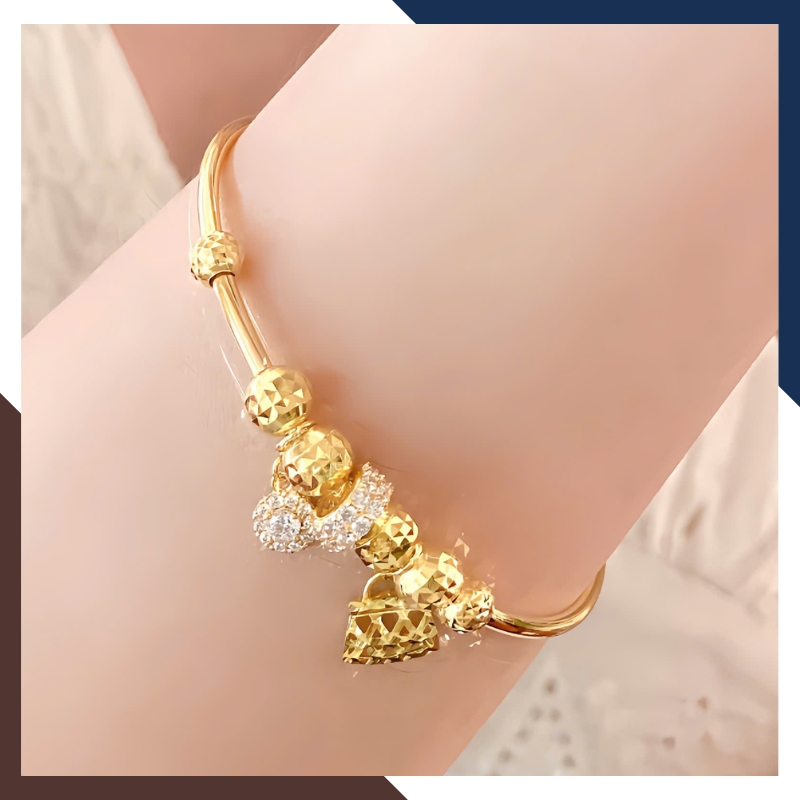 Vòng tay vàng nữ 10k phối charm LTVN207 – Sang trọng, tinh tế